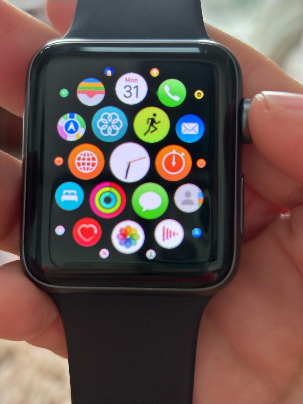 42 MM Apple Black Smartwatch with Sport Band